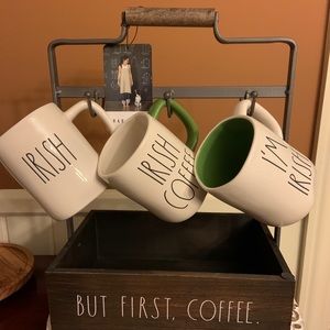 NWT Rae Dunn But First Coffee Mug Rack